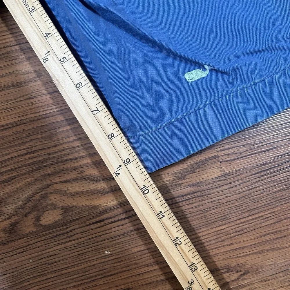 J.Crew Mens Blue Whale Embroidered Chino Shorts Size 33‎ Cotton Nautical Preppy
